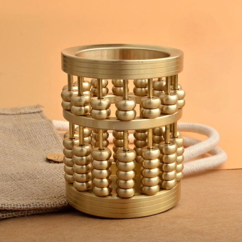 

Creative design of brass abacus pen holder, personalized and fashionable office desk decoration, office storage