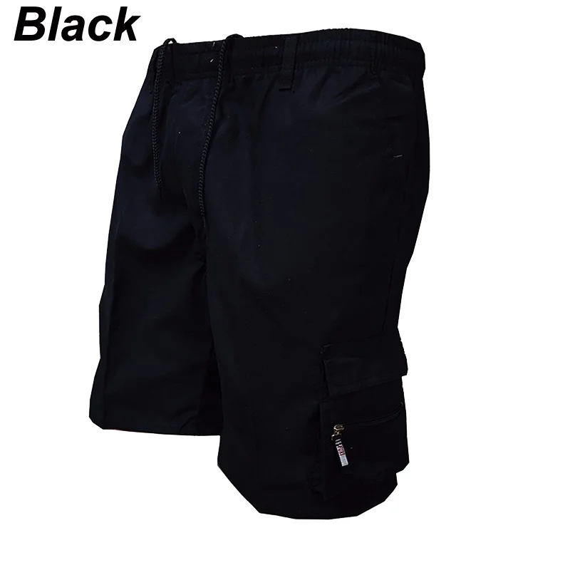 Pantalones cortos Cargo para hombre, Shorts informales holgados para correr, estampados, a la moda, con múltiples bolsillos y cordón, S-3XL de playa