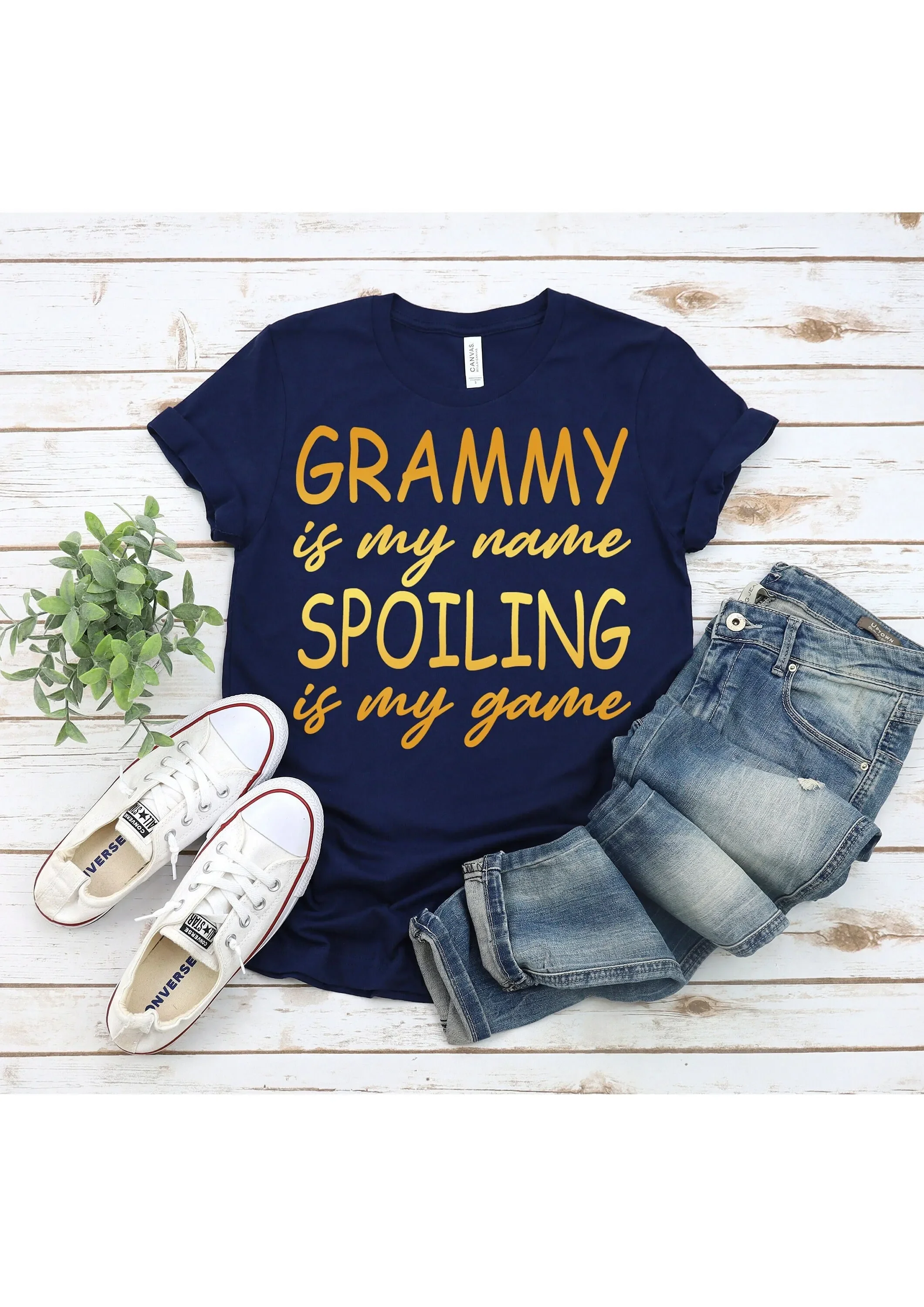 Grammy Is My Name Spoiling Game T Shirt Grandma Mothers Day Cool Cute New