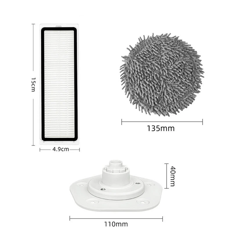 Replacement For Xiaomi Mijia Self-Cleaning Robot Vacuum Mop Pro STYTJ06ZHM Spare Parts Accessories Hepa Filter Mop