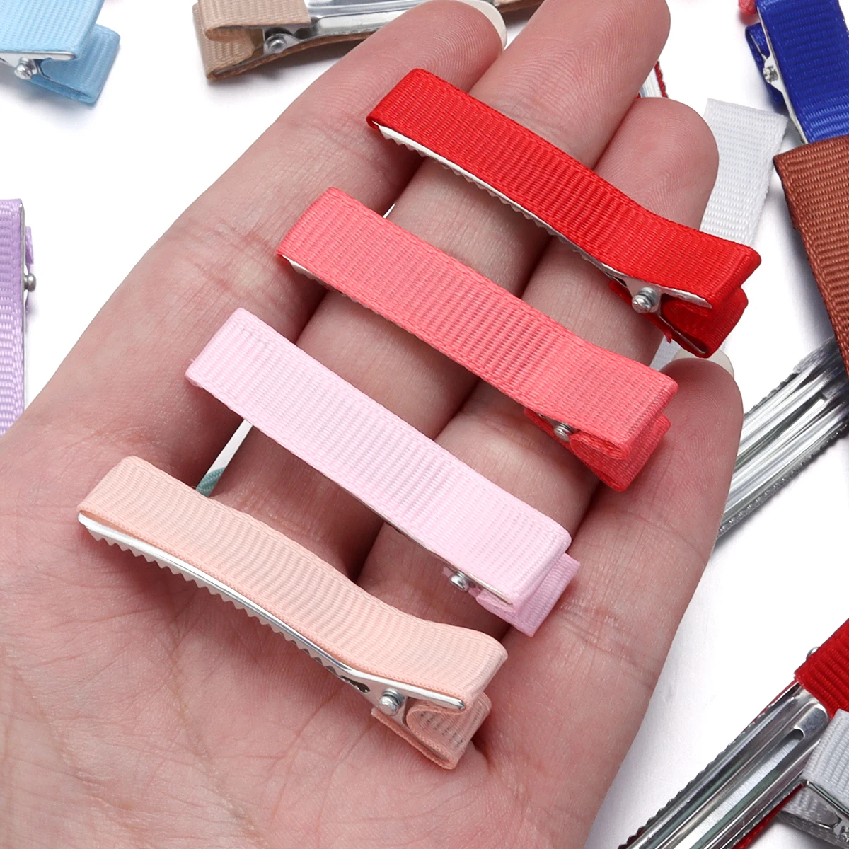 10pcs Ribbon Flat Alligator Hairpin Clip Barrettes For Jewelry Making DIY Girls Children Hair Clips Headdresses Accessories