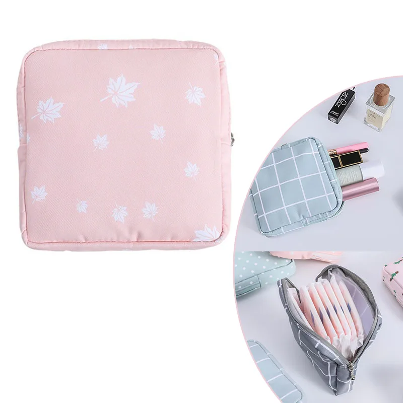Bolsa de almacenaje de pañuelos sanitarios, almacenamiento de tampones, bolsa de almacenamiento portátil, gran capacidad, algodón sanitario, bolsa pequeña para eventos mensuales