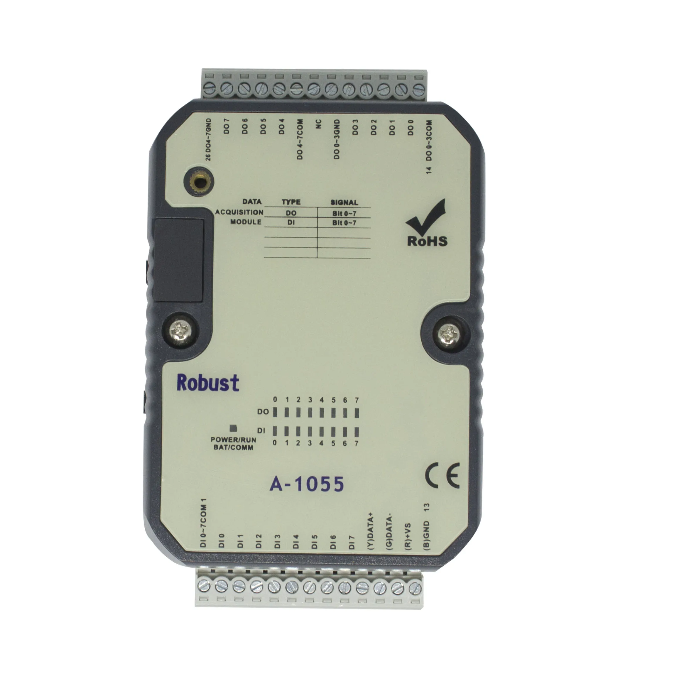 Módulo de E/S con puerto 8DI 8DO RS-485 Modbus RTU (A-1055)