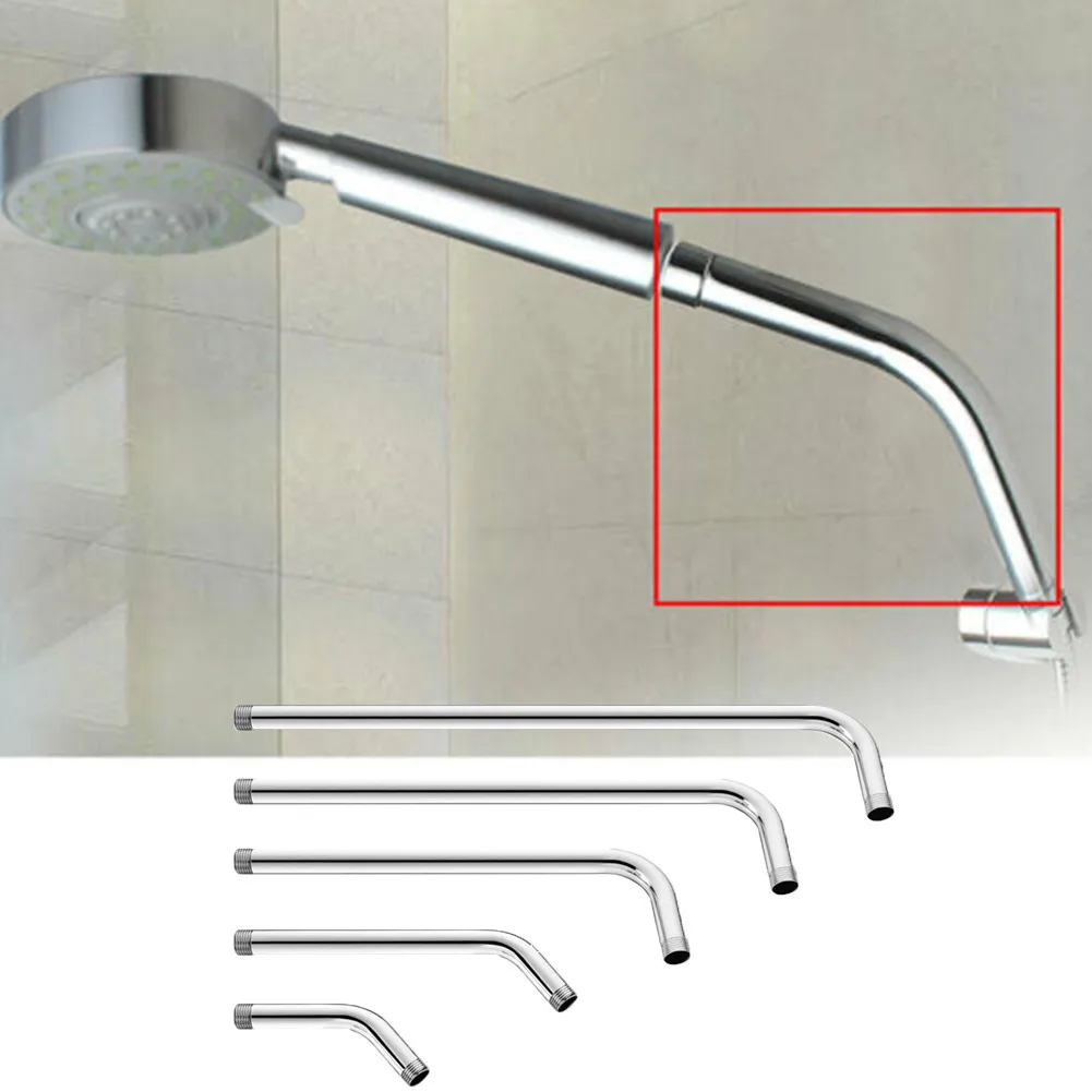 Tube Extender Shower Head Extension Pipe 15-35cm Arm Tube Easy To Install G1/2