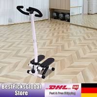 Fitness Stepper with Handlebars 330.69lbs Load Real-time Monitoring Exercise Stepping Machine for Weight Loss, Shaping Black