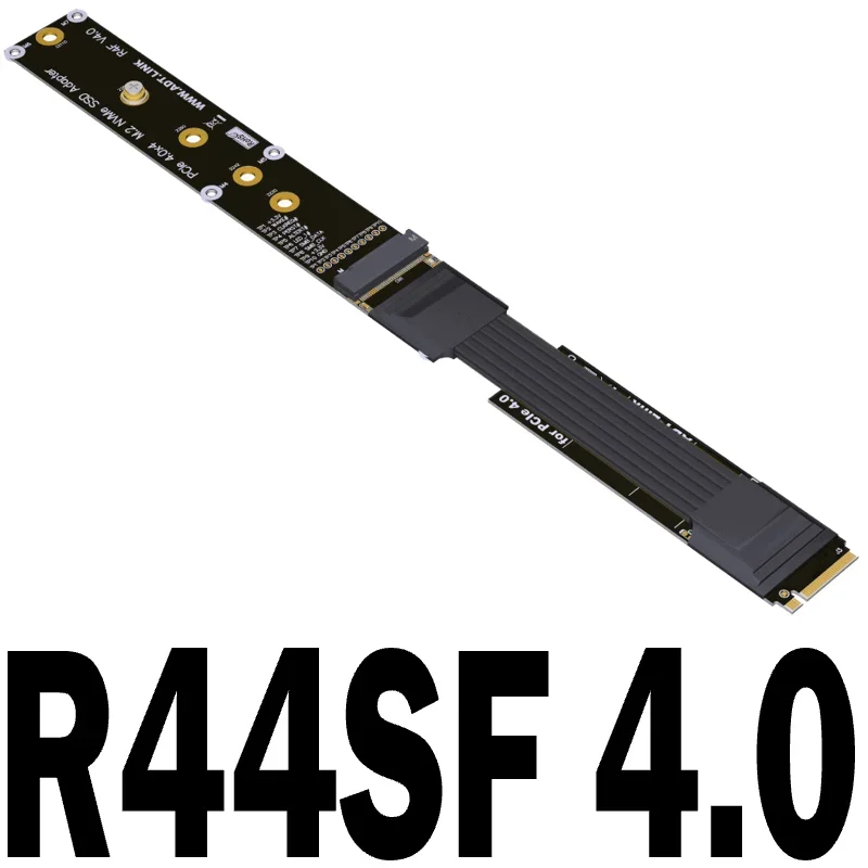 Efficient MKey Riser Extender for Gen4 M.2 NVMe SSD with Ribbon Cable and Solid Drive Riser Card