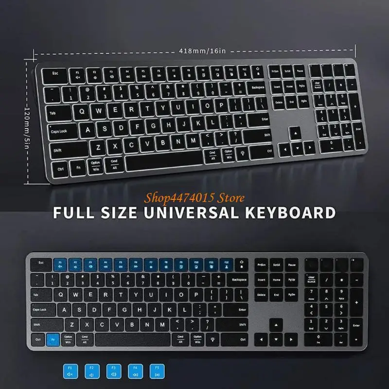 Teclado sem fio K1AA para o teclado backlonds vários dispositivos para uso noturno