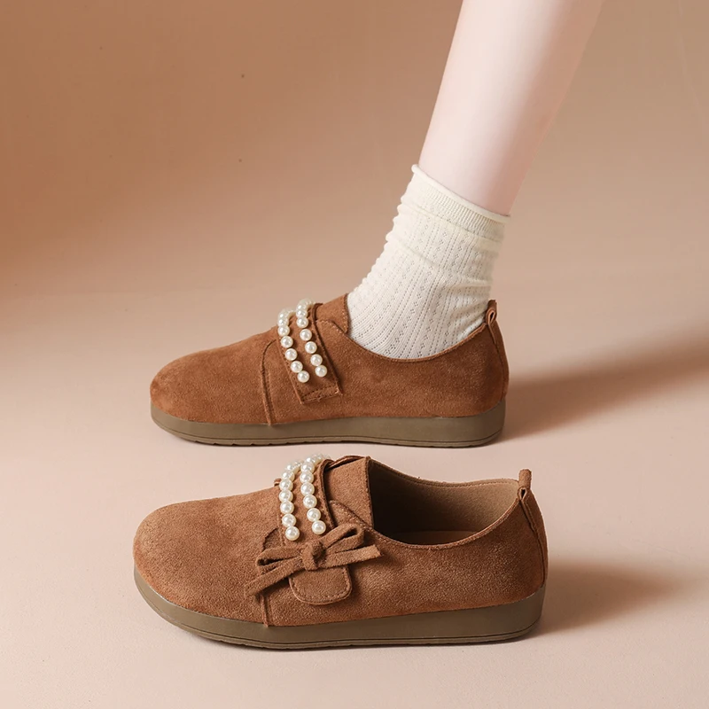 

CRLAYDK женские лоферы без шнуровки жемчужные классические удобные замшевые кожаные повседневные легкие прогулочные туфли на плоской подошве для вождения Mocs топсайдеры