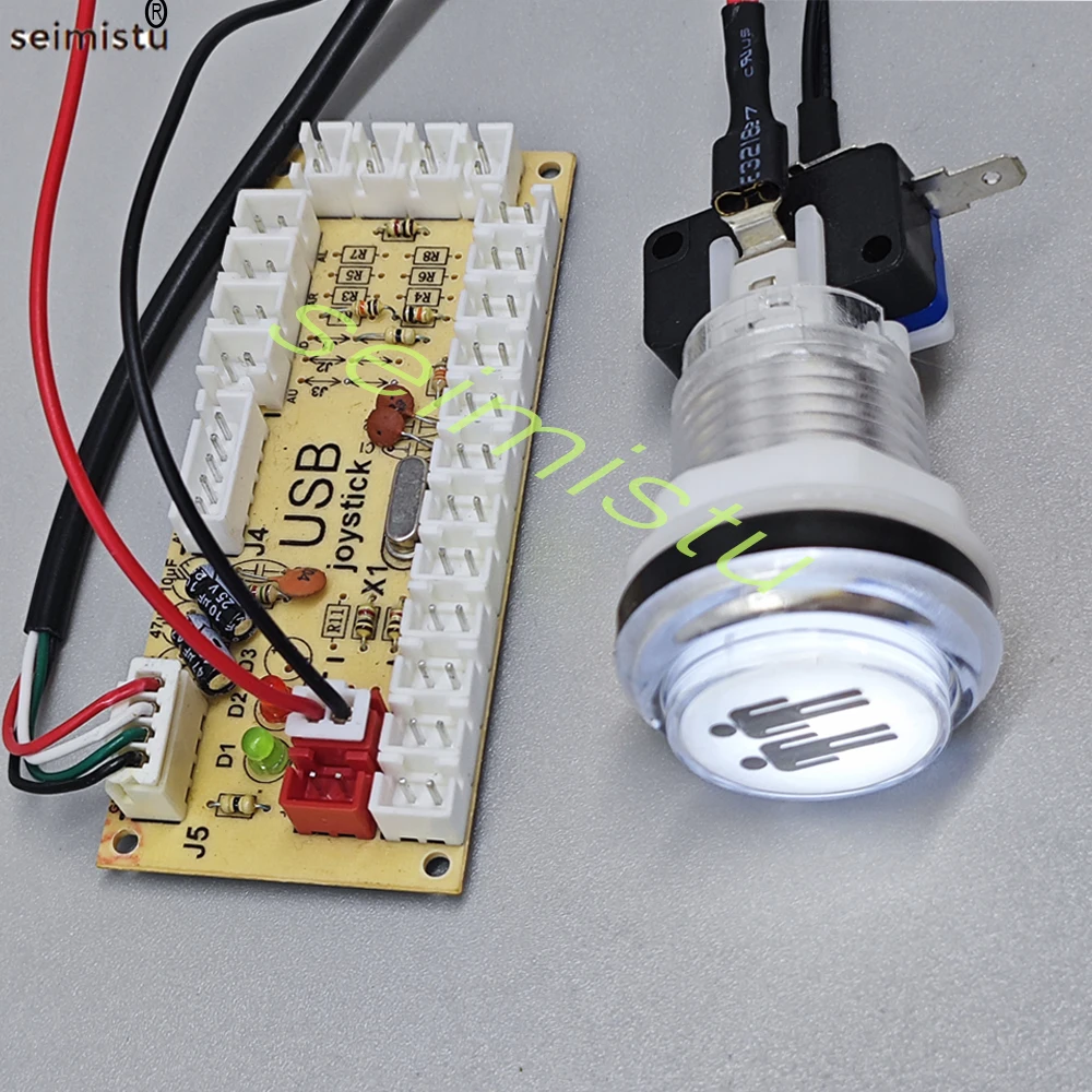 5v 12v botão de luz 33mm led i - Arcade Button Pcb avaliação e preço