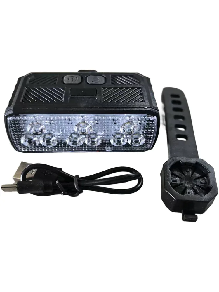 AliExpress TOOPRE Bicycle Light 9 LED Headlamp LED Bike Light XHP90 LED Strobe Mode Digital Display Type-C Charging Night Cycling