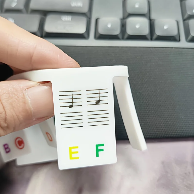 ملصق ملاحظة البيانو - ملصق مساعد خاص لمبتدئين البيانو - ملصقات ملاحظات بيانو مكونة من 88 مفتاحًا قابلة للفصل وإعادة الاستخدام