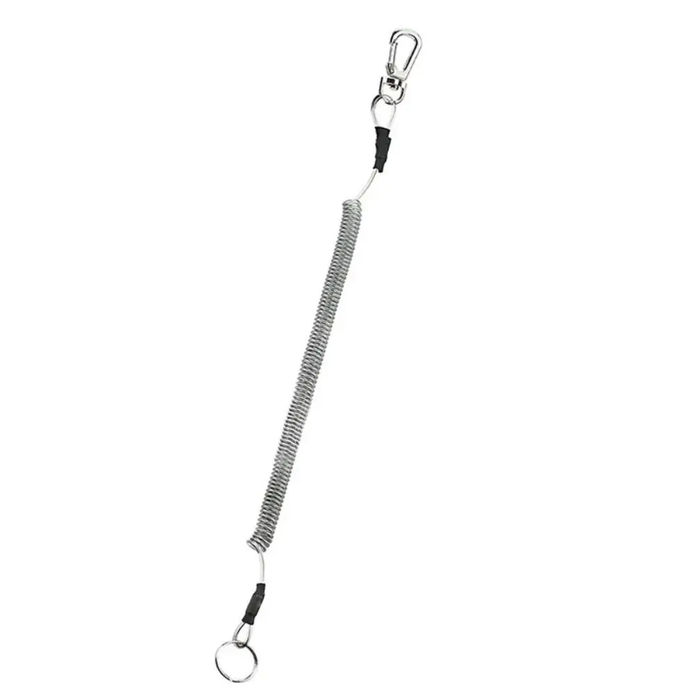 

Rope Key Ring Fishing Lanyards Waist Hanging Rope Spiral Coiled Lanyard Safety Rope Stretch Fishing Tools Spring Elastic Rope