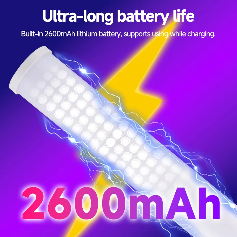 Miaotu Handheld RGB Colorful Stick Light with Desktop Stand Handheld LED Light Wand CRI 95+ 2500K-9000K Photography Studio Light