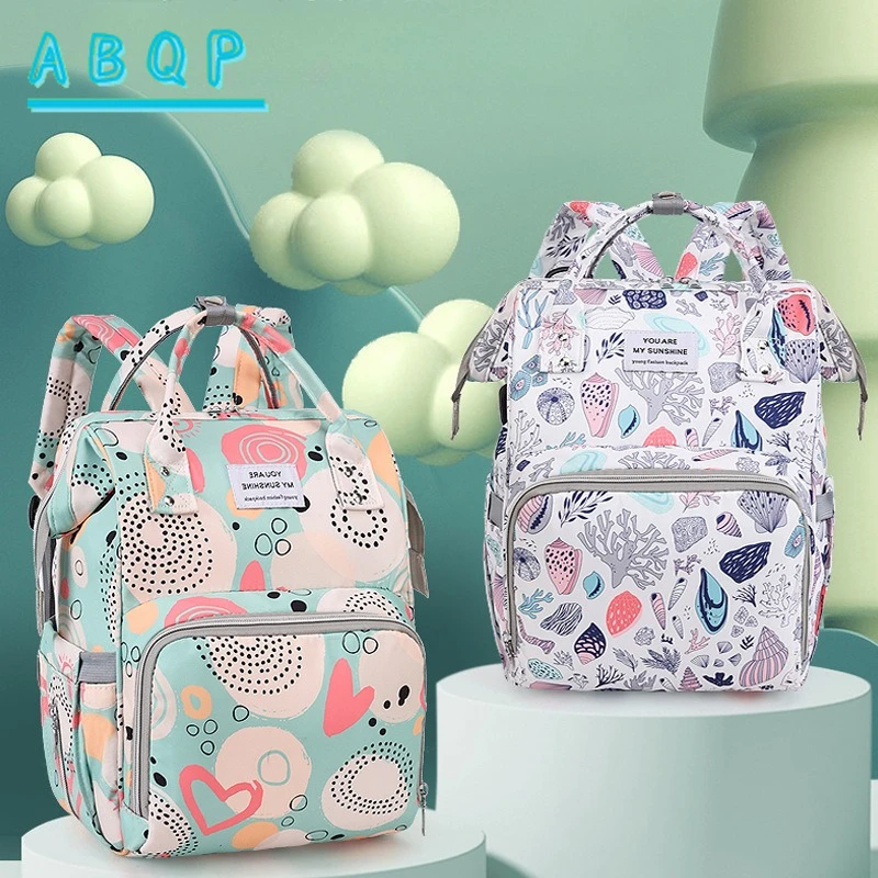

Fashion Diaper Bag Backpack Multifunctional UBS Baby Diaper Bag Backpack Large Capacity Lightweight Go Out Storage Baby Bag