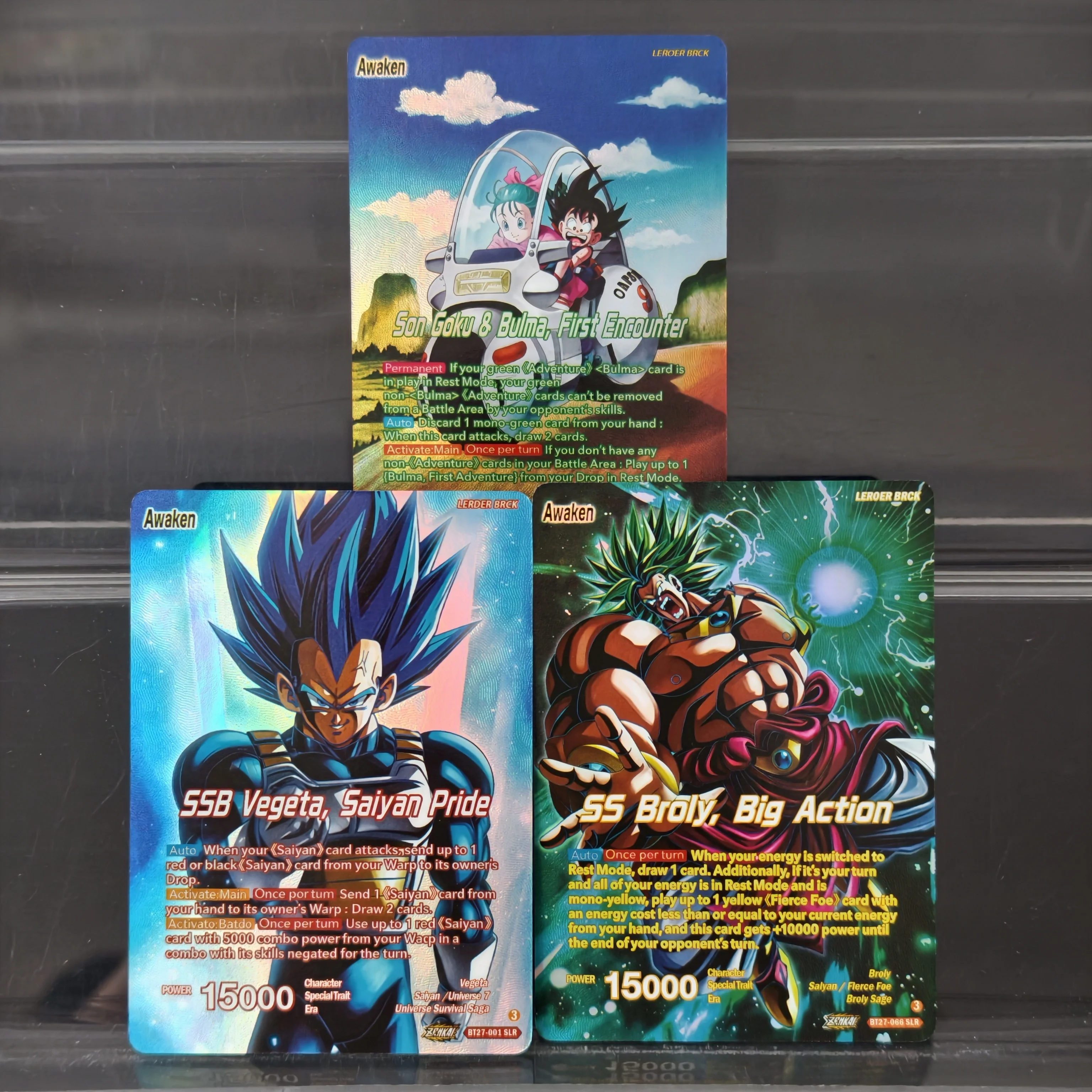 Proxy Dragon Ball Super BT27【History of Z】SLR Card Set SSB Vegeta SS Broly Son Goku DIY TCG Advanced Collection Card
