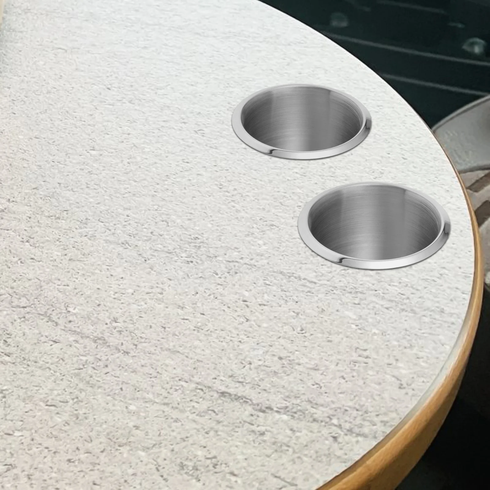 

4Pcs Boat Cup Holders Stainless Steel Drop in Recessed Portable Car Seat Table Cup Holder Insert Durable Drink Holder