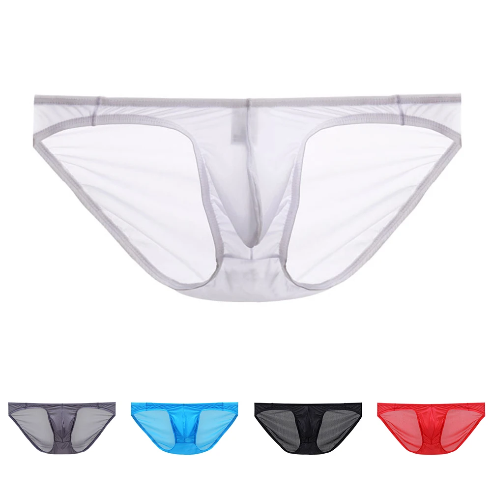 

2XL Breathable Briefs Breathable Ice Silk Underpants Exotic Underwear Ice Silk Underwear Classic Style Mesh Design