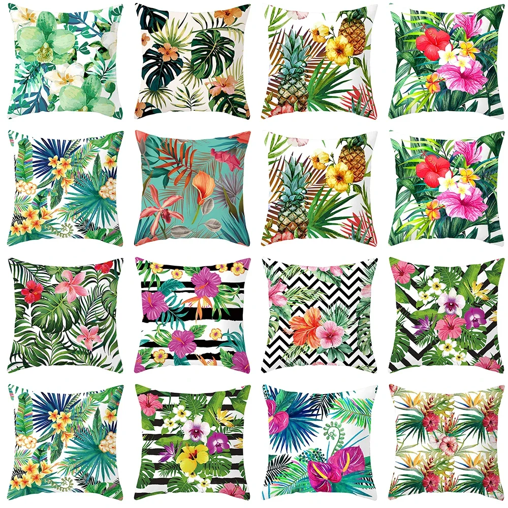 

Tropical Plant Printed Pattern Cushion Cover for Home Living Room Sofa Decoration Pillow and Pillowcase