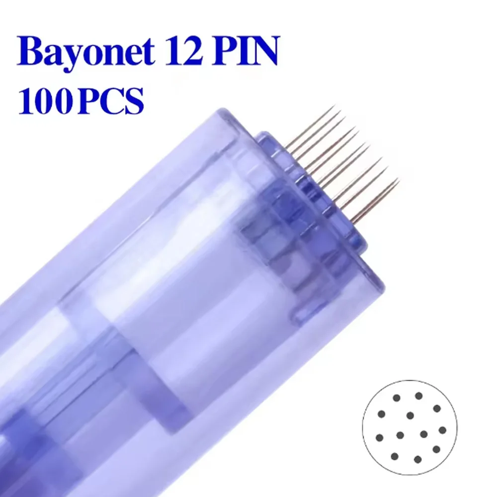 A6 Bajonet Cartridge Naald 50/100 stuks voor A6 Dr Pen Microneedling Micro Naalden Wegwerp Vervanging Tips 9 12 36 42pin Ronde