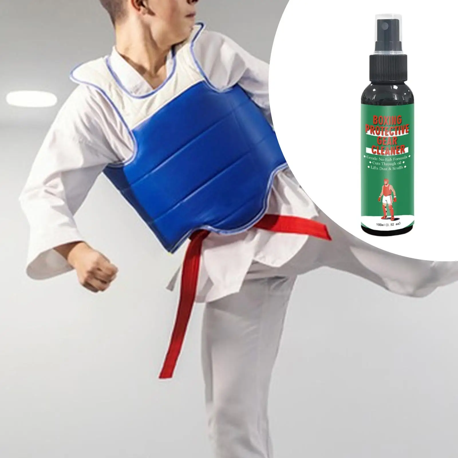 Boxing Glove Deodorizer Spray 100ml Sports Gear Cleaner for Thai Boxing Gear and Protective Accessories