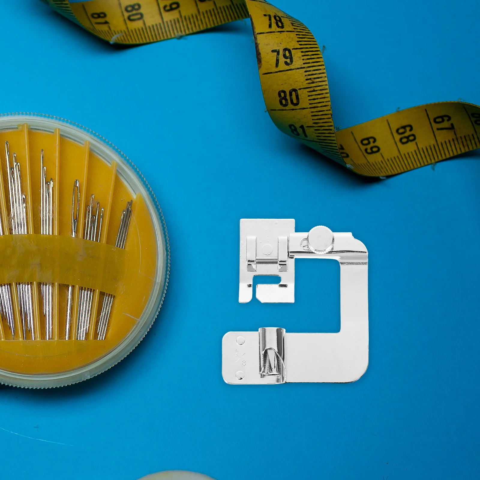 3Pcs Rolled Hem Presser Foot Sewing Machine Foot Set Stainless Steel Hemming Tools for Thick Fabric Multi-Function Edge Folding