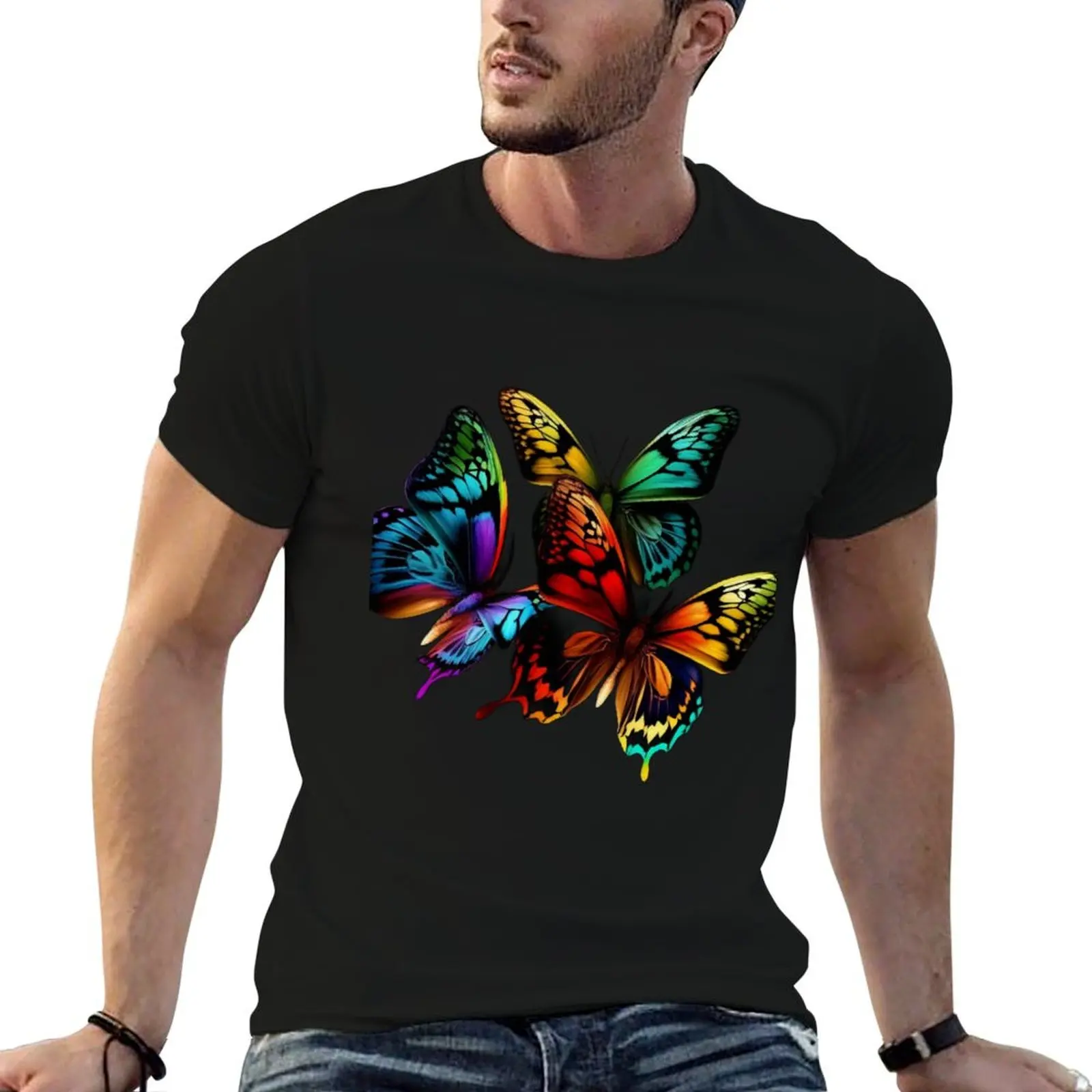 I got butterflies T-Shirt t shirts for man graphic funny t shirt man cotton anime t shirts oversize T-shirt