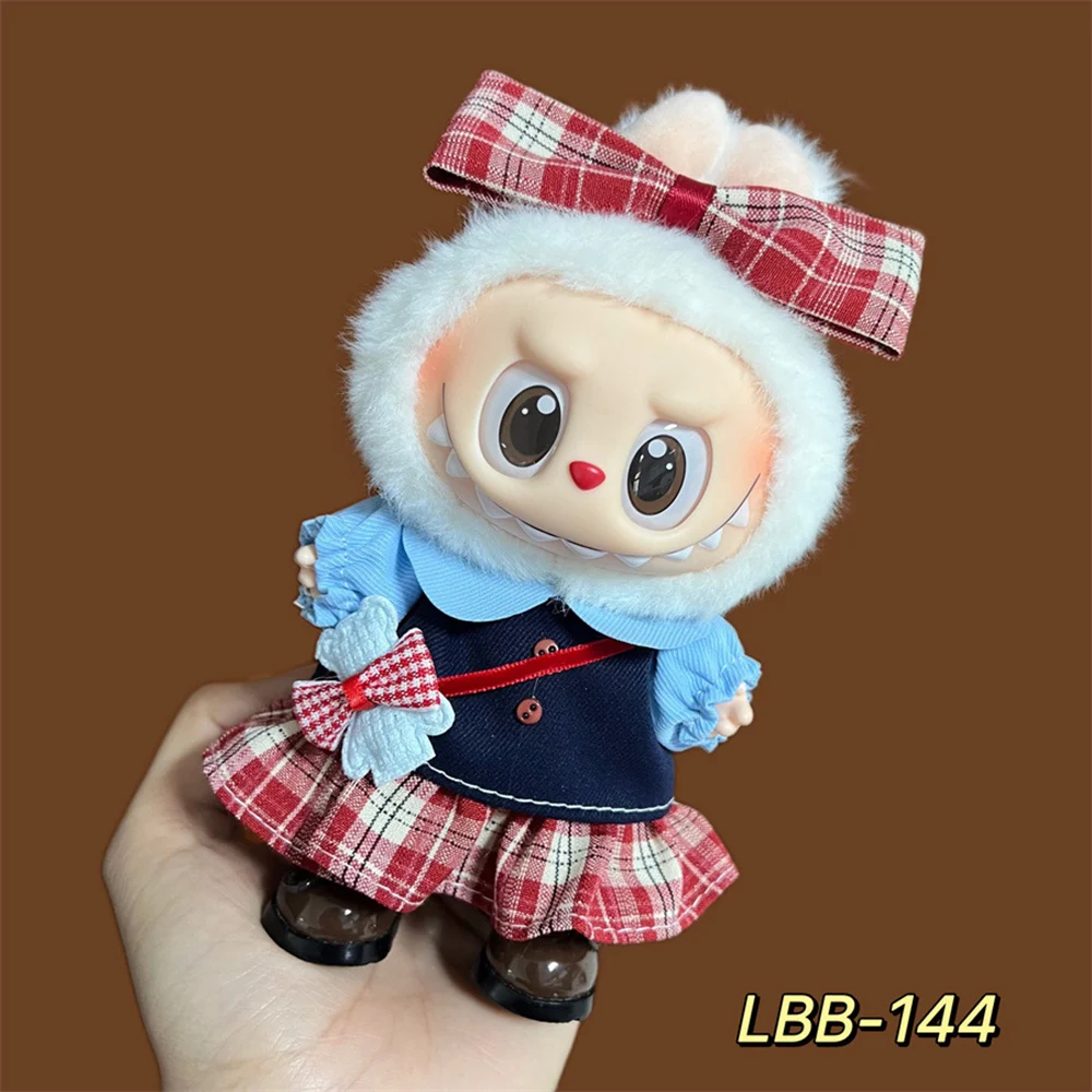 جديد Labubu ملابس دمى لطيف دمية الملابس الزي اكسسوارات ل 15/17 سنتيمتر Labubu الملابس هدية
