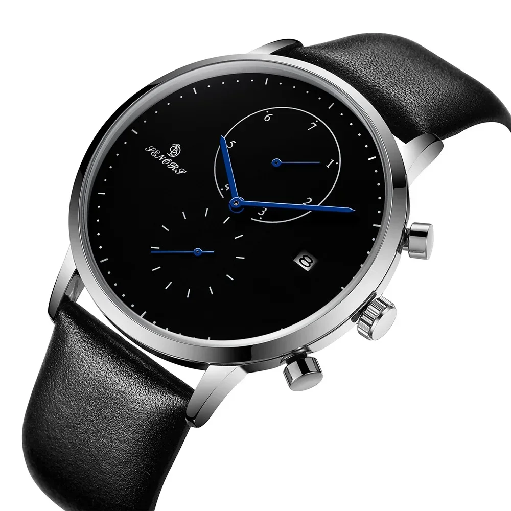 

Лидер продаж, ультратонкие мужские часы, немеханические часы, водонепроницаемые кварцевые часы с ремнем, деловые часы