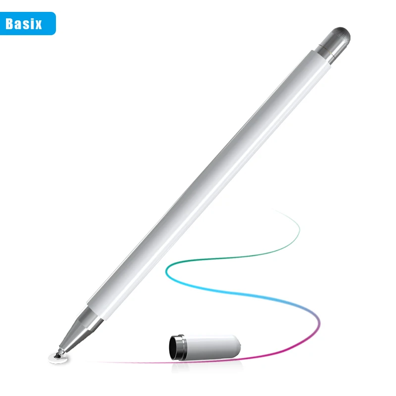 Basix Stylus Pen für Touchscreens 2-in-1 Tablet Pen Bleistift Universeller Stylus für Android iPad iPhone Tablet Mobiler Stylus