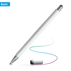 Basix Stylus Pen für Touchscreens 2-in-1 Tablet Pen Bleistift Universeller Stylus für Android iPad iPhone Tablet Mobiler Stylus