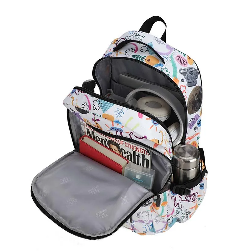 Fashion Printing Shoulders Backpack for Women Large Capacity Waterproof Travel Backpack Teen Students Schoolbag Laptop Backpacks