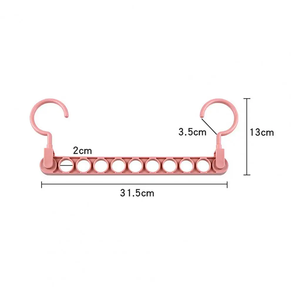 Clothes Hanger 9 Holes Hanging Shirts Clothes Storage Rack Dresses Pants Holder Stand Windproof Drying Rack Clothes Organizer