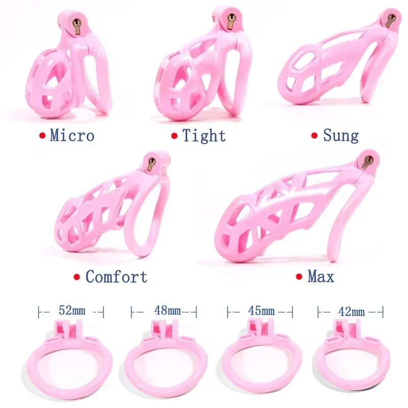 Hoge Kwaliteit Roze Cobra 2.0 Mannelijke Kuisheidsgordel Met 4 Arc Ringen, Cock Cage, Terughoudendheid Penis Kooi, bdsm Speeltjes Voor Man Gay 18 +