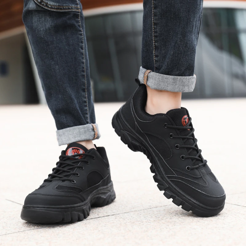 2024 New Mens Casual Shoes Branded Men Sports Shoes Breathable Wear-resistant Male Outdoor Hiking Mountaineering Work Shoe Tenis