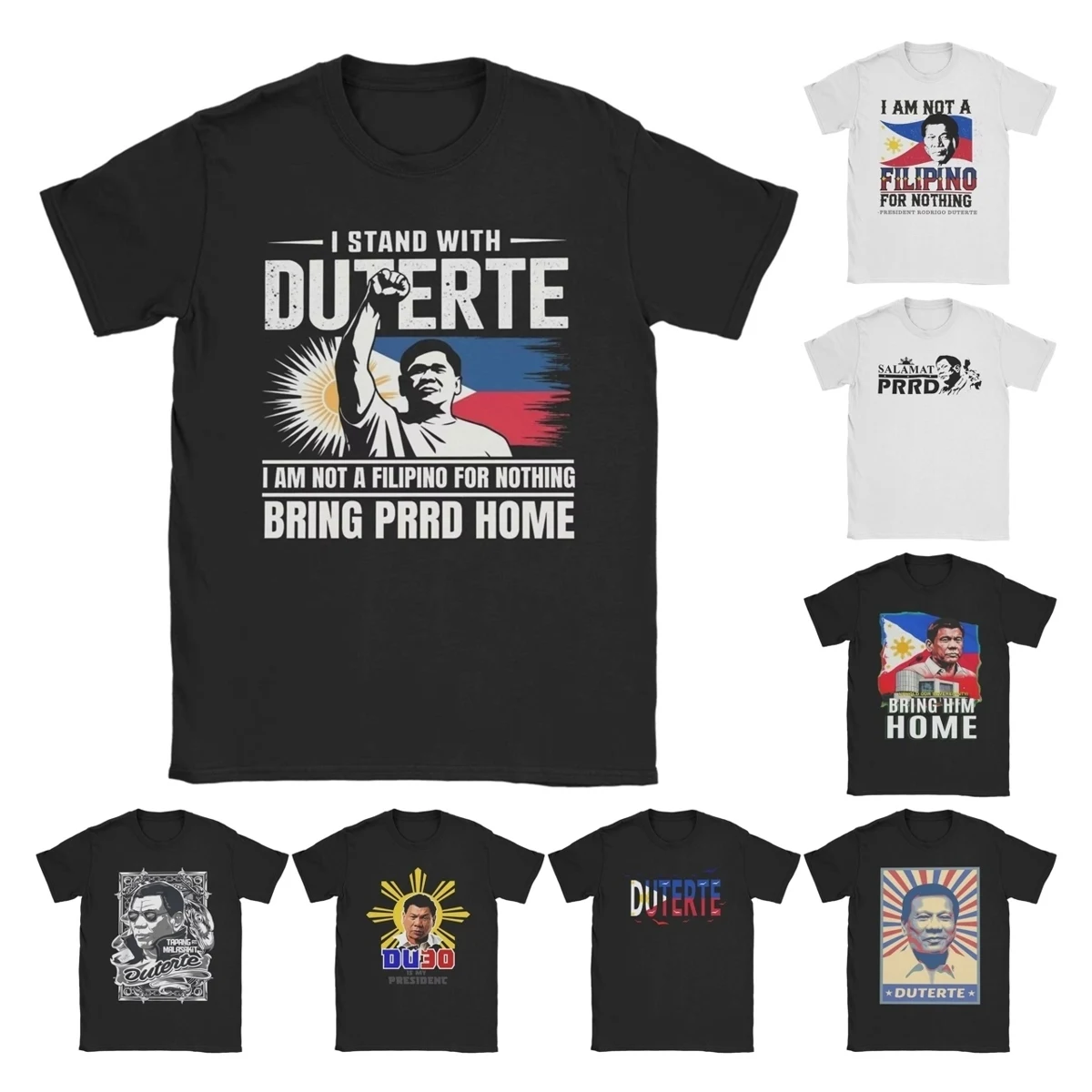 

Philippine DU30 Patriotic Duterte T Shirts Men Cotton Vintage T-Shirts Round Collar Tee Shirt Short Sleeve Clothing Printed