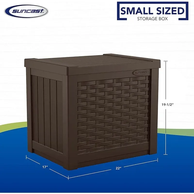 Suncast-Petite boîte de rangement pour le jardinage, siège en résine légère