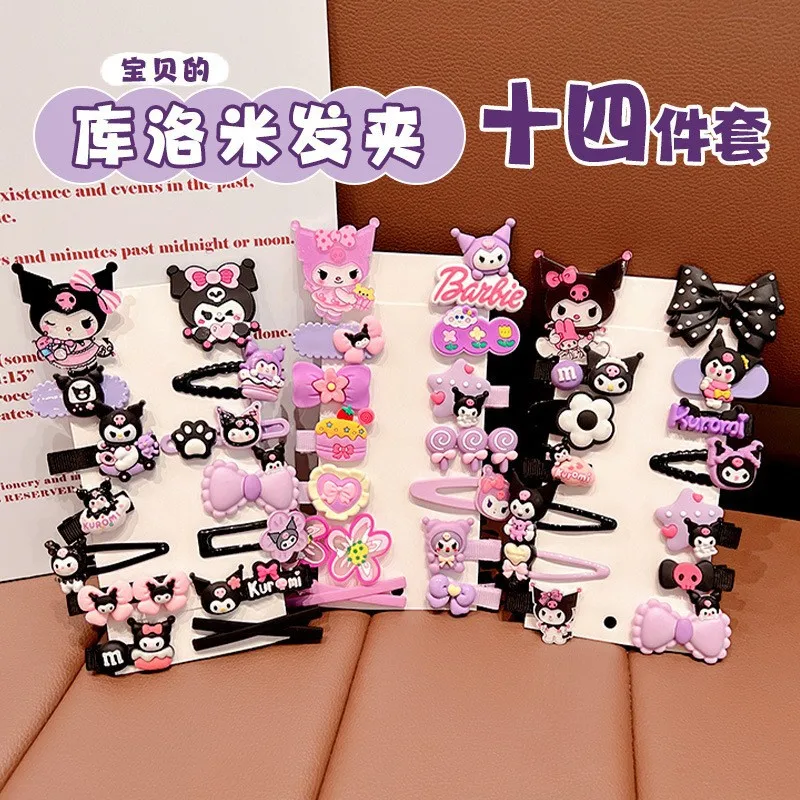 Sanrio cartoon character ability cute Kuromi children's hair clip custom-made cartoon hair clip side clip headgear