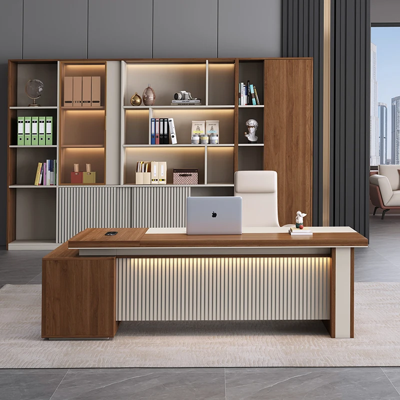 Minimalist Manager Office Desks Computer Luxury Wooden With Drawers Office Desks Computer Simple Design Furniture Scrivanie LLOD