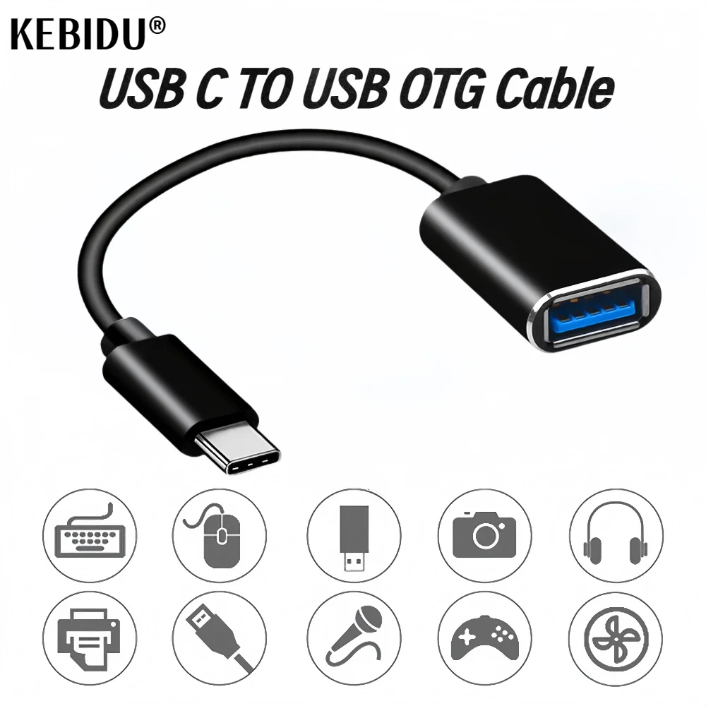 15cm USB C - USB OTGアダプタケーブル タイプC オス - USB 2.0 メス データケーブルアダプタ MacBook Pro、Samsung Type-Cアダプタ対応