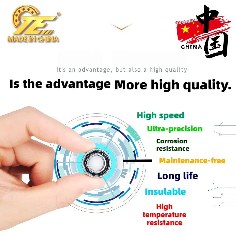 China TE Bearings 17287-2RS hybrid ceramic bearing 17*28*7mm, 1PCS ABEC-7 17287 RS bicycle bearing, mountain bicycle bearing