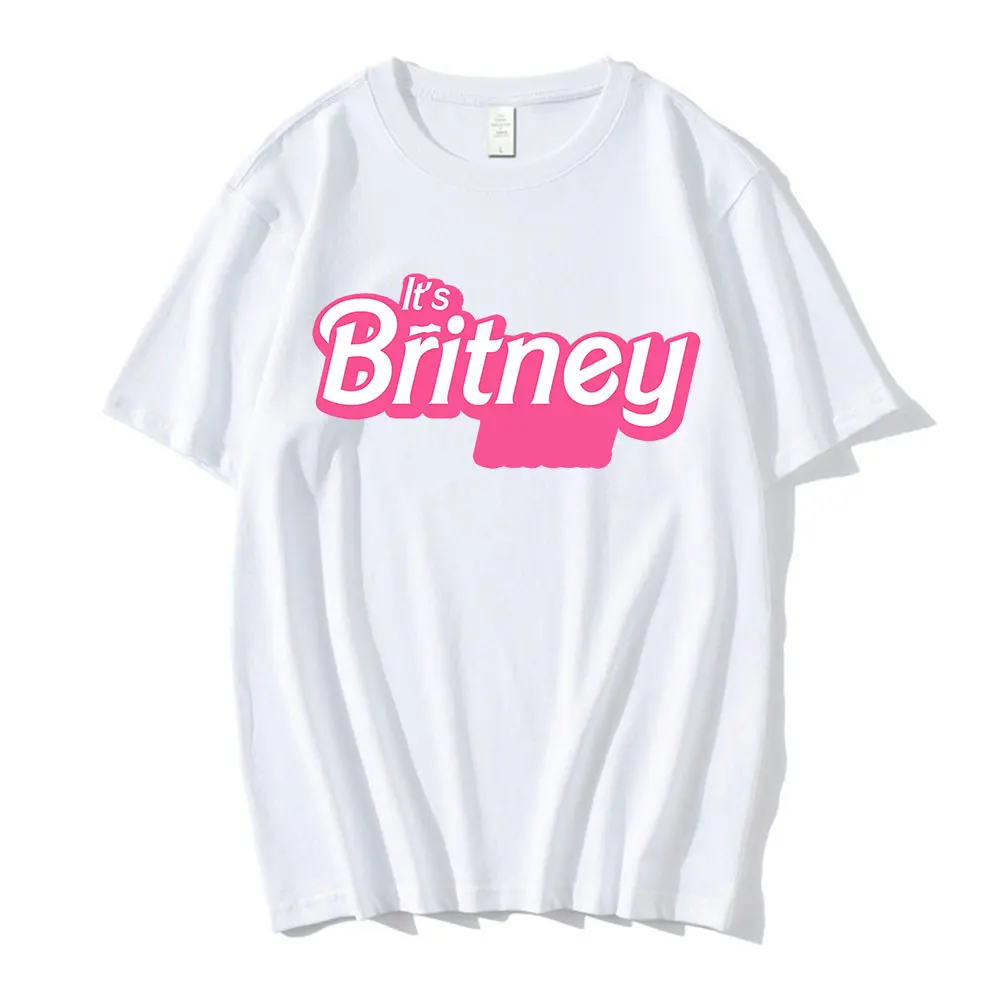 Britney Spears T Shirt It's Britney Graphic Print T-Shirt Fashion Aesthetic Summer Casual Oversized Short Sleeve T Shirts Tops