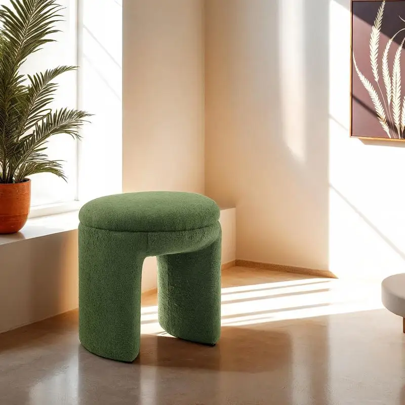 

Contemporary Green Accent Stool Bench for Living Room Design