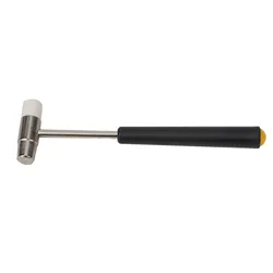 Martillo pequeño para reparación de joyas, herramienta de mano de doble cabeza, portátil, de goma y Metal, para el hogar, 1 unidad