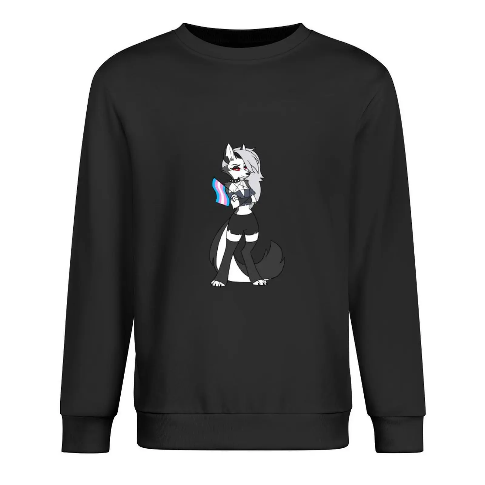 

Loona Helluva Boss Trans Flag Pullover blouse tracksuit men men wear men's autumn clothes aesthetic sweatshirts