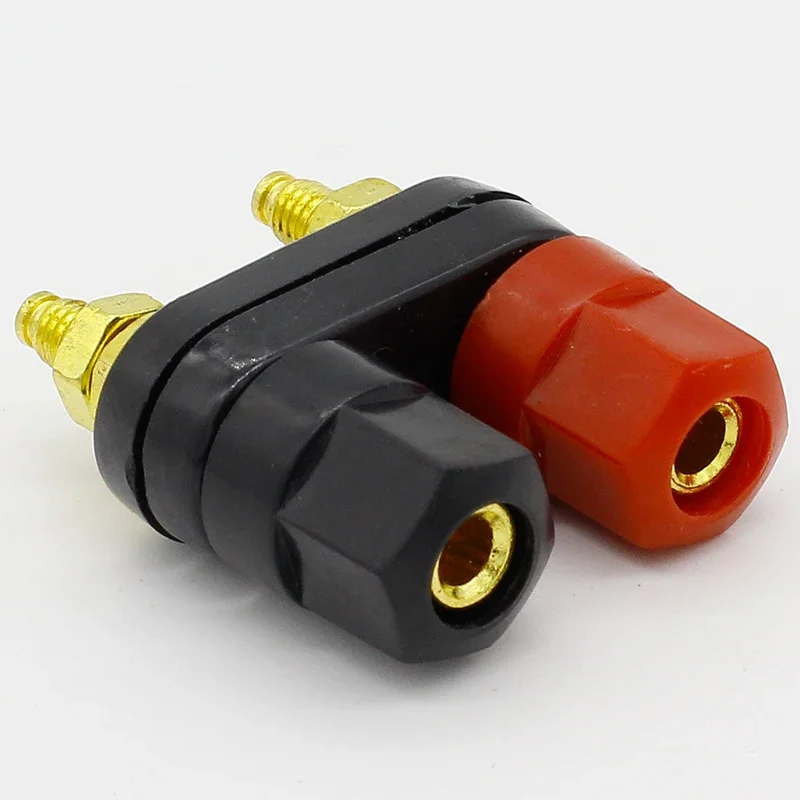 Qualidade Banana Plugs Terminais Casal, Conector Vermelho e Preto, Terminal Amplificador, Binding Post, Speaker Plug Jack, Speaker