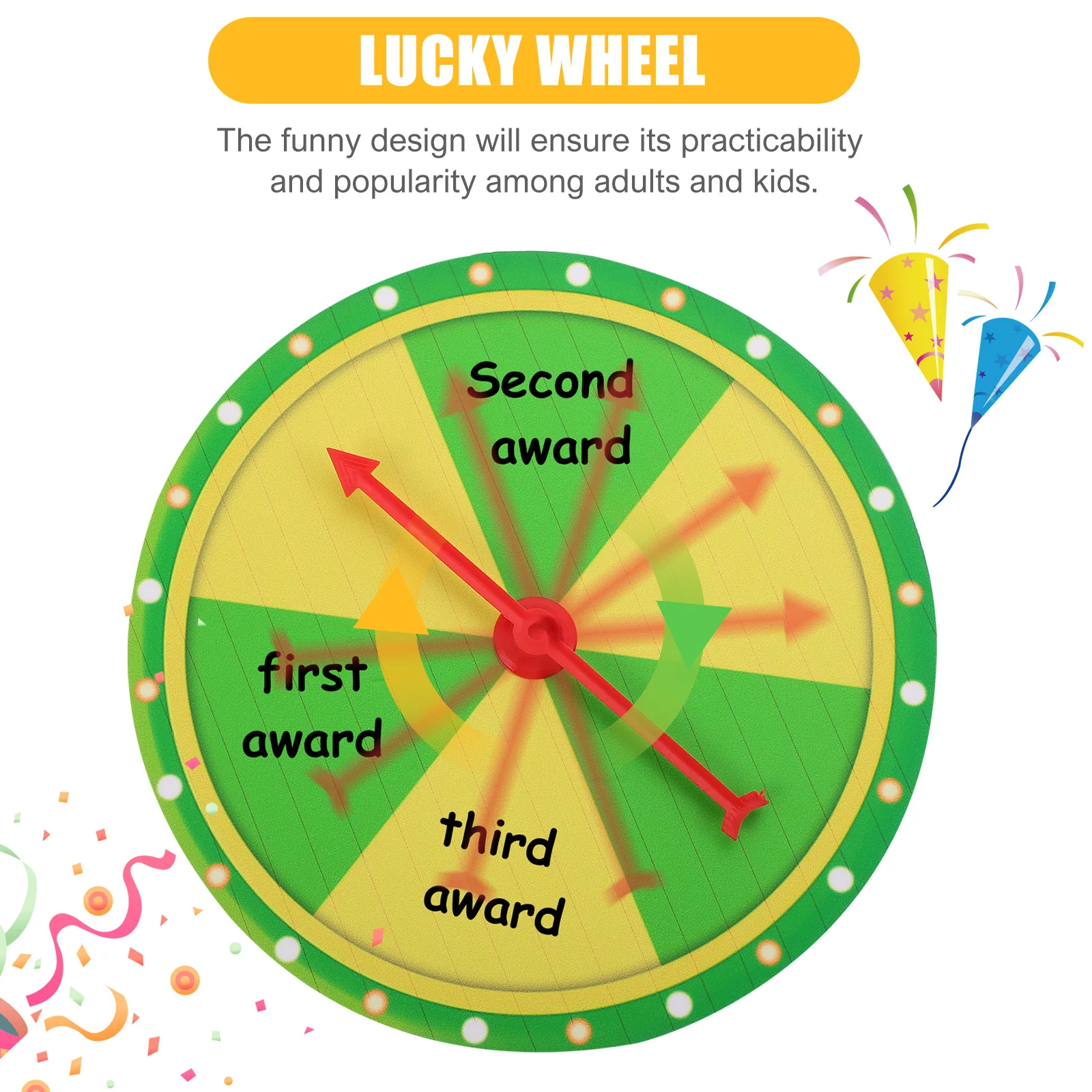 Wheel Prize Spinning Game Fortune Party Turn Plate Wall Carnival Raffle The Draw Tabletop Lottery Machine Winner Fun Turntable