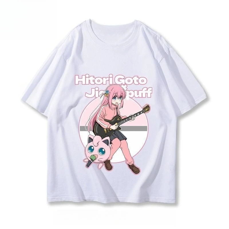 

Bandai Genuine Pokémon Joint Lonely Rock Anime Printed Short Sleeve Casual Sports Men's and Women's T-Shirts Top