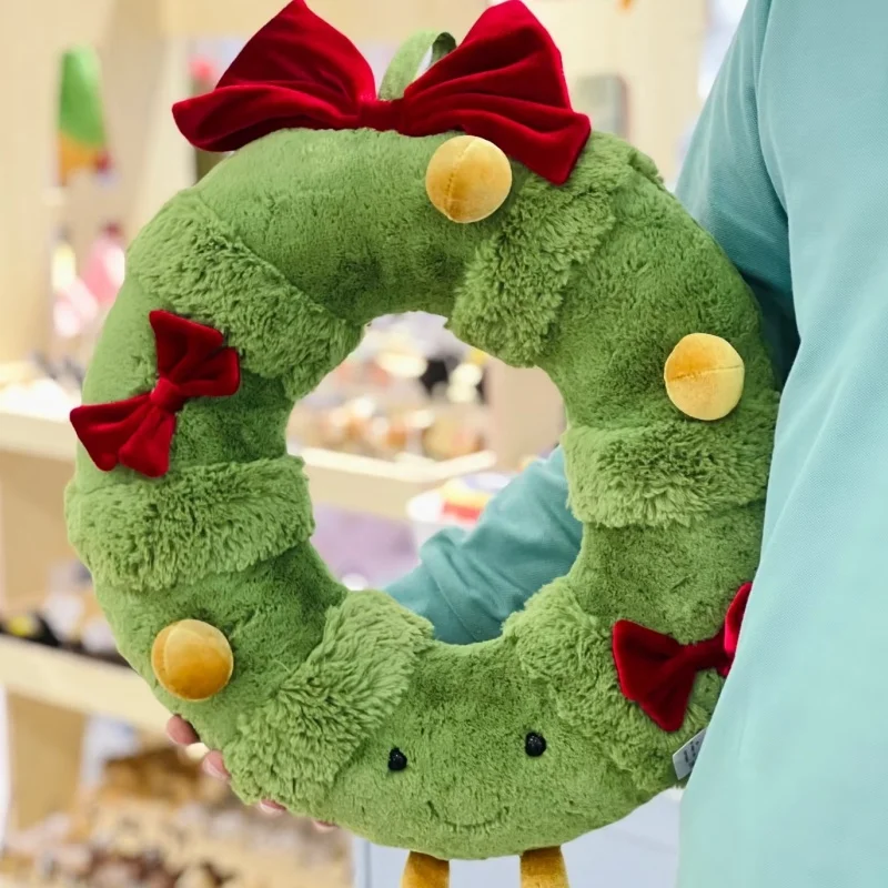 Christmas Series Plush Bow Wreath Christmas Tree Plush Play Children'S Festival Gifts Friends Soft Gifts Family Sofa Decoration