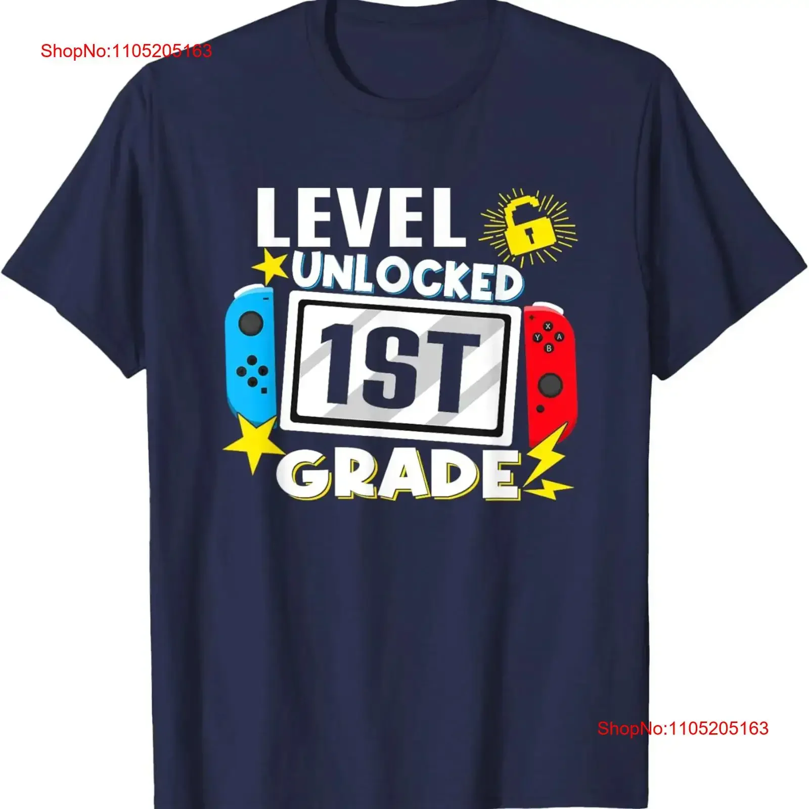 First Day Of 1st Grade Level Unlocked Game Back To School T Shirt  vintage Washed Soft Stylish Top For Everyday Wear graphic