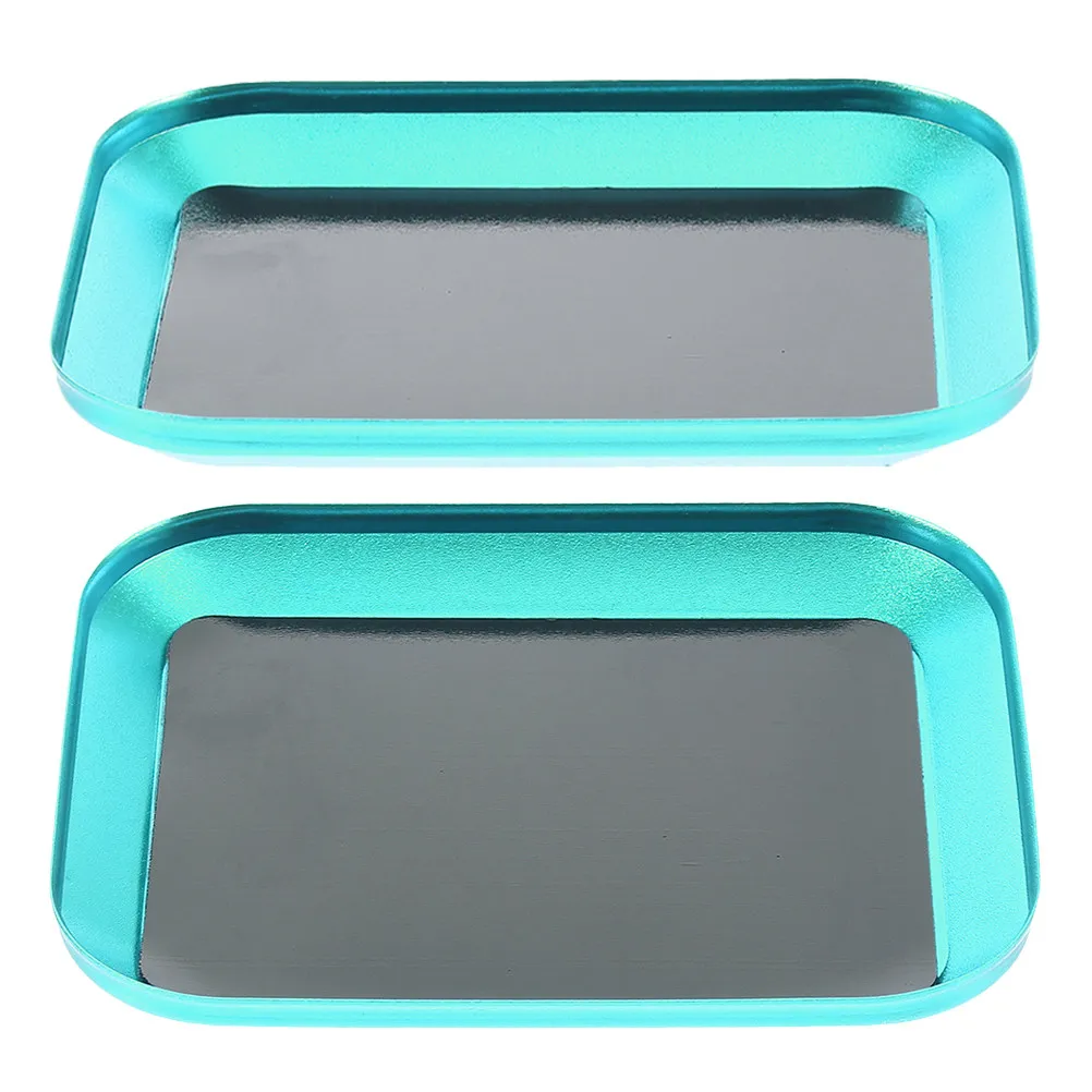 

Набор из 2 магнитных лотков для винтов из алюминиевого сплава, прочный органайзер для деталей, для механиков, гаражей, держатель для мелких винтов и гаек, магнитный лоток для гаек